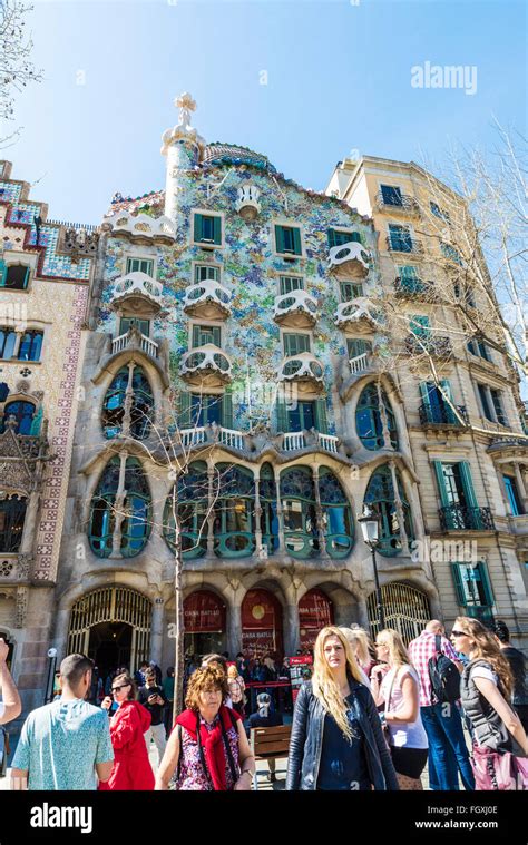 Casa Batllo At Passeig De Gracia A Jewel Of Catalan Modernism In Barcelona Catalonia Spain