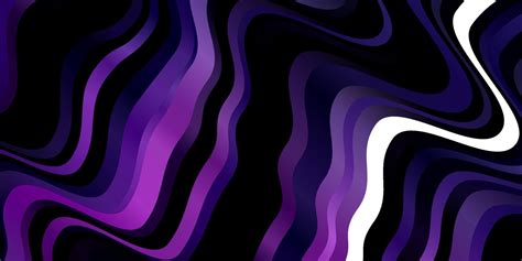 Dark Purple Pink Vector Pattern With Curved Lines 7123893 Vector Art