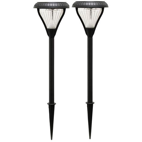 Gama Sonic Premier Solar Powered Black Led Garden Stake Light 2 Pack