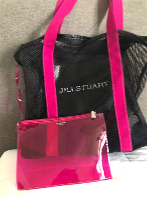 Jill Stuart Mesh Tote With Detachable Pouch Luxury Bags Wallets On