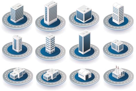 Premium Vector Isometric 3d City Icons