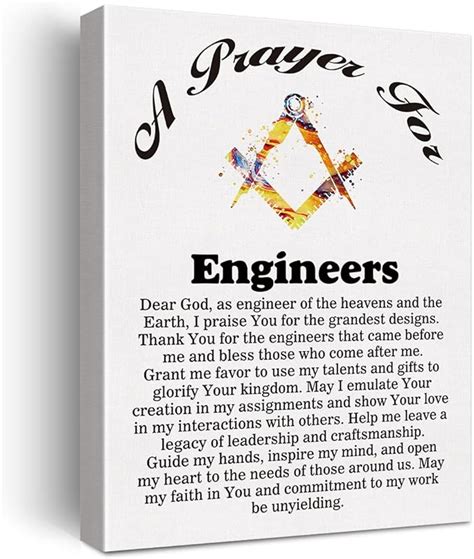 Amazon LEXSIVO A Engineer S Prayer Canvas Home Wall Art Decor