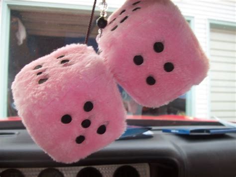 Pink Dice My Mom Had These Hanging From Her Mirror In The Car Girly