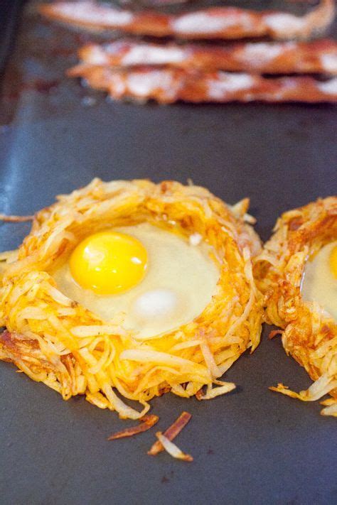 Hash Brown Egg Nests Recipe Hashbrowns Egg In A Hole Eggs