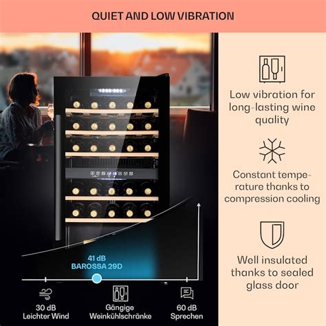 Refrigerador De Vinhos Barossa 29 Duo 29 Garrafas 80 Litros 2 Zonas