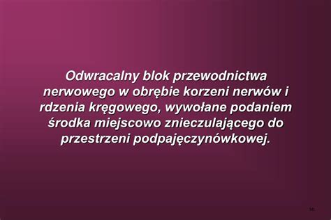 PPT ZNIECZULENIE PODPAJĘCZYNÓWKOWE PowerPoint Presentation free