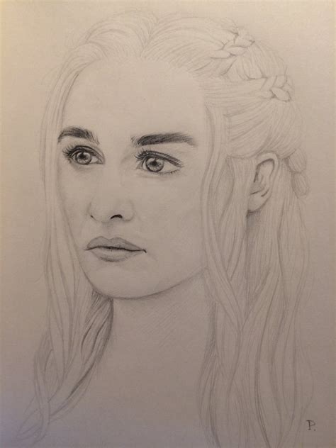 Pencil Drawing of Daenerys Targaryen by pmeowmix on DeviantArt