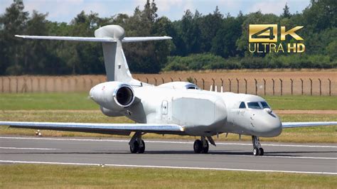 4k Gulfstream G550 Aew Italian Air Force Mm62303 Departure Raf Fairford Riat 2023 Airshow