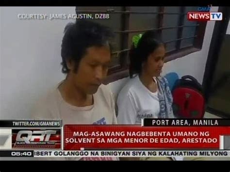 Qrt Mag Asawang Nagbebenta Umano Ng Solvent Sa Mga Menor De Edad