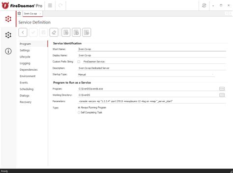 Run Sven Co Op Server As A Windows Service