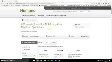 Step By Step How To Provider Search Humana Medicare Advantage Youtube