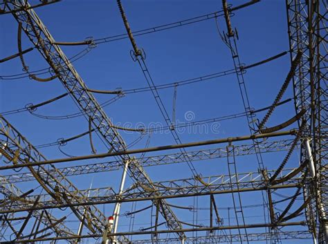 High Voltage Electric Tower Line Stock Photo Image Of Generation