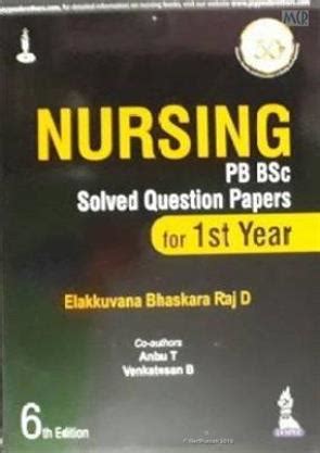 Nursing Pb Bsc Solved Question Papers For St Year Th Edition