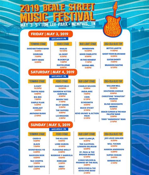 Beale Street Music Festival 2019 Lineup Tickets Schedule Dates