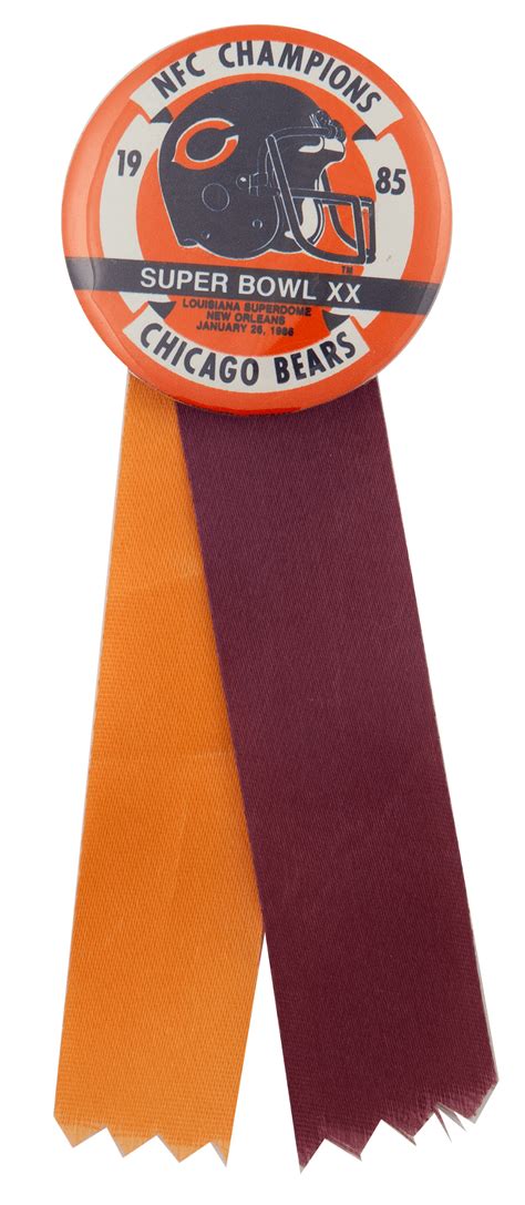 Superbowl Xx Chicago Bears Nfc Champions Busy Beaver Button Museum