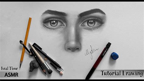 How To Draw Realistic Eyes In Real Time Step By Step Tutorial For Beginners Asmr Youtube