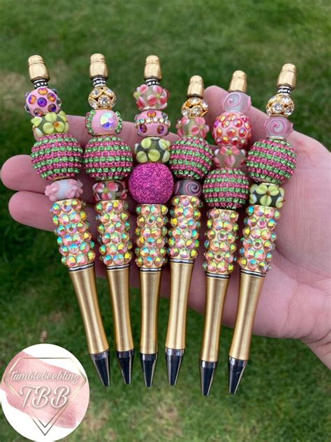 Beautifully Made Beadable Pens Handcrafted Beads On Each Pen Etsy