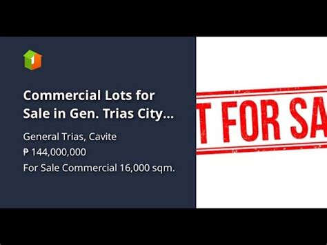 Commercial Lots For Sale In Gen Trias City Cavite Youtube