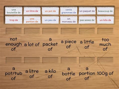 french quantities match