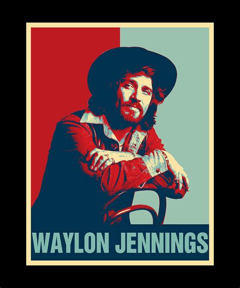 Waylon Jennings Retro Hope Style T For Fans Digital Art By Cynthia