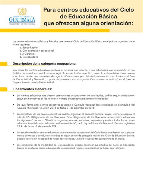 Lineamientos Para La Implementaci N Del Curr Culo Los Centros