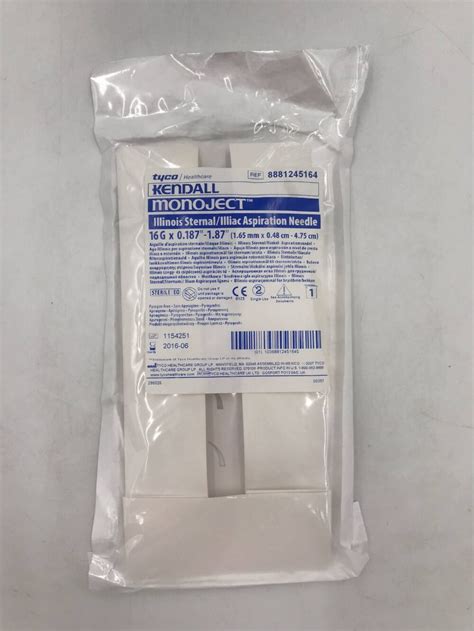 Tyco 8881245164 Kendall Monoject Illinois Sternal Illiac Aspiration