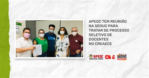 APEOC TEM REUNIÃO NA SEDUC PARA TRATAR DE PROCESSO SELETIVO DE DOCENTES