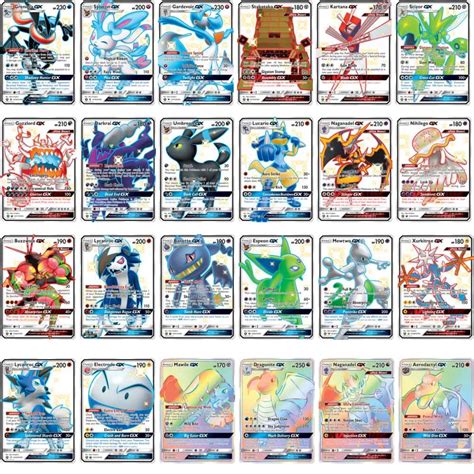 Pcs English Pokemon Flash Cards Trainer Energy Mega Gx Vmax Ex Tag