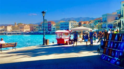 A Look At The Old Venetian Port Of Chania Crete Greece Youtube