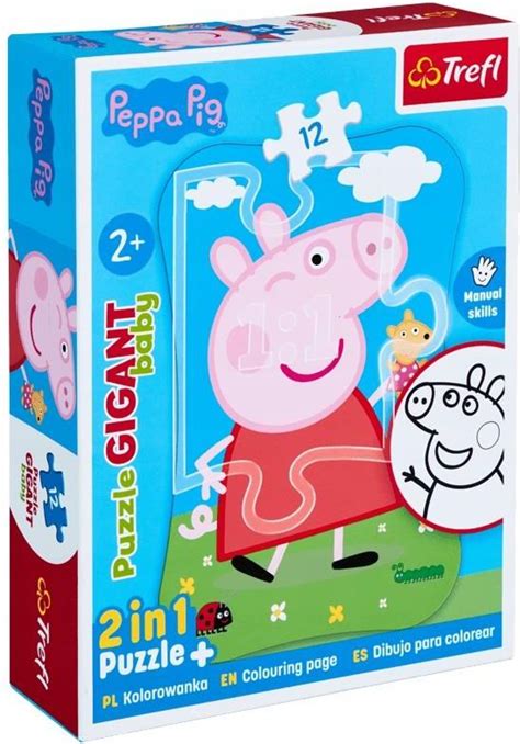 Trefl Puzzle Gigant 12el Świnka Peppa 91844 Ceny i opinie Ceneo pl