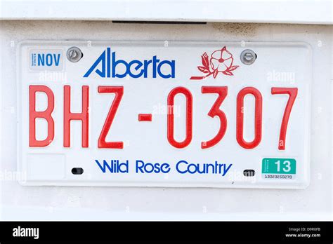 Alberta car license plate Stock Photo - Alamy