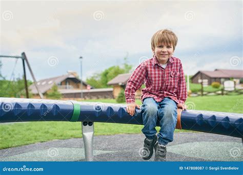 Preschool Boy Smiling And Posing For Kindy Portraits Royalty Free Stock