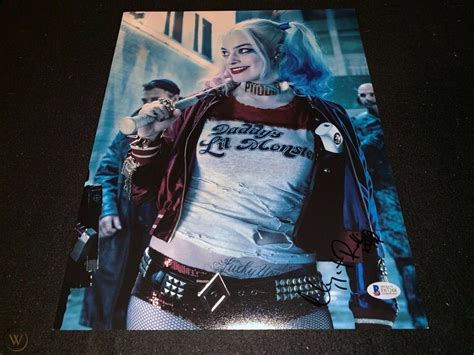 Margot Robbie Harley Quinn Suicide Squad Signed 11x14 Photo Bas Psa Jsa