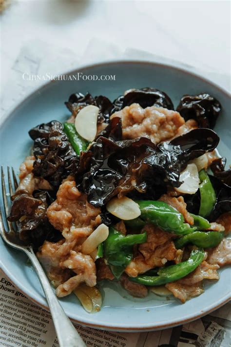 Pork and Wood Ear Mushroom Stir Fry - China Sichuan Food