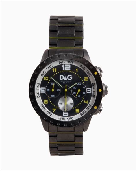 Rel Gio Dolce Gabbana Original Dw Chumbo E Amarelo Masculino