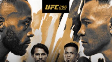 Streaming Ufc 296 Comment Regarder Lévénement Mma Ce Samedi Soir En