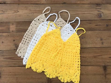 Boho Crochet Bathing Suit Swimwear Bohemia Bikini Top Women Etsy