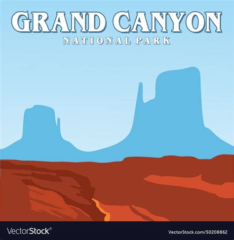 Grand canyon national park usa Royalty Free Vector Image