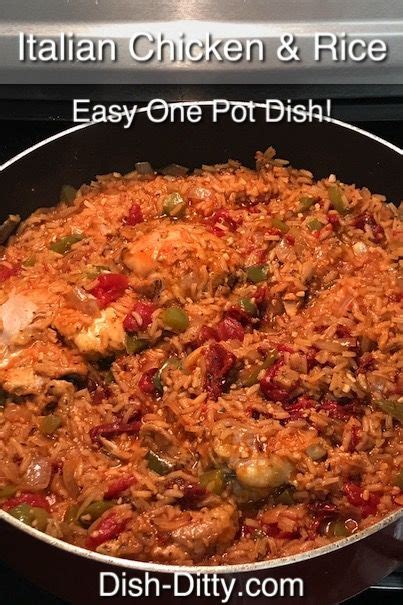 One Pot Italian Chicken And Rice Recipe Recipe Italian Chicken And