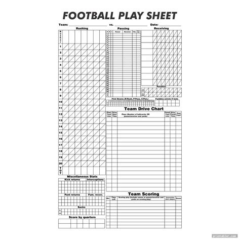 Blank Football Play Sheet Printable - Gridgit.com