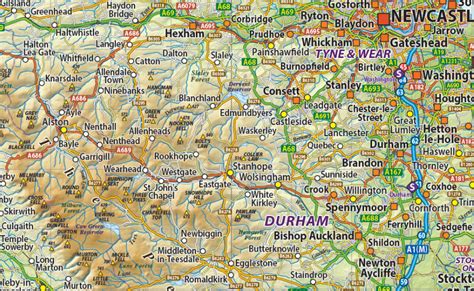 Map of North England- Guide to UK - Atlasdmaps - Medium