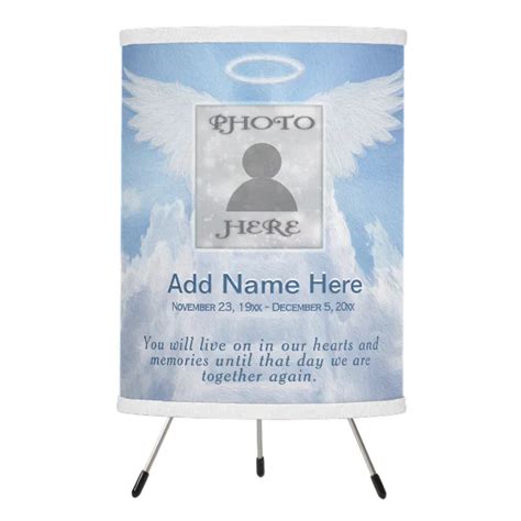 Photo Memorial In Loving Memory Tripod Lamp Zazzle