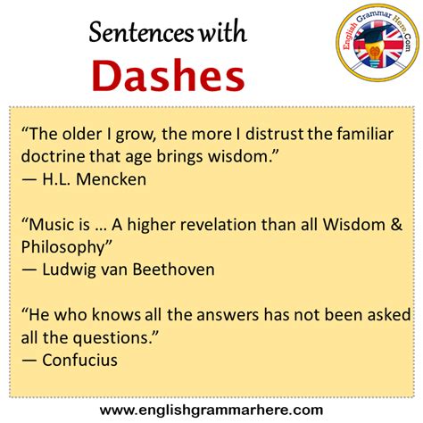 Sentences with Dashes, Dashes in a Sentence in English, Sentences For Dashes - English Grammar Here