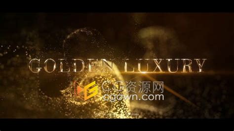 Luxury Awards Titles华丽金色粒子闪耀颁奖典礼晚会介绍视频片头 Ae模板 Cg资源网