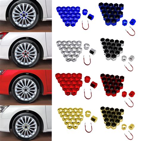 Pcs Car Wheel Nut Caps Auto Hub Screw Cover Mm Mm Mm Bolt Rims