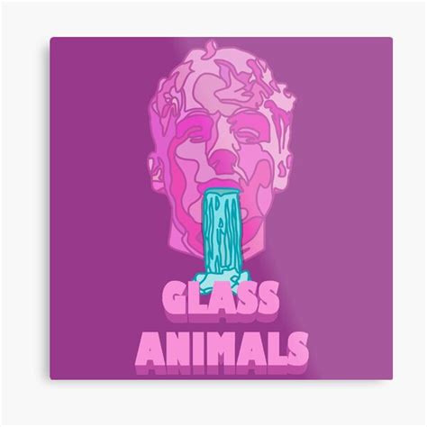 Glass Animals Soda Waterfalls Head And Logo Metal Print By