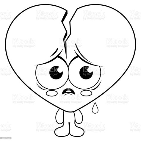 Sad Heart Coloring Pages