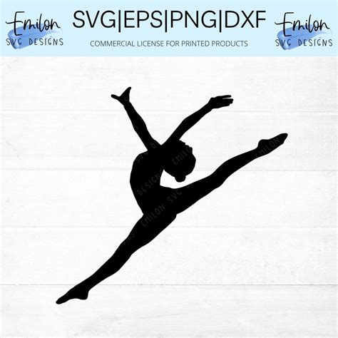 Gymnastics Leap Svg For Cricut And Silhouette Rhythmic Gymnastics Leap