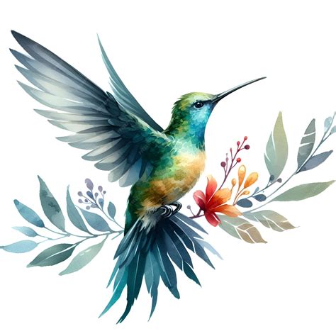 Premium Photo | Colorful calibri bird flying on white background
