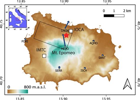 Map of Ischia Island Map of Ischia island showing the seismic stations ...